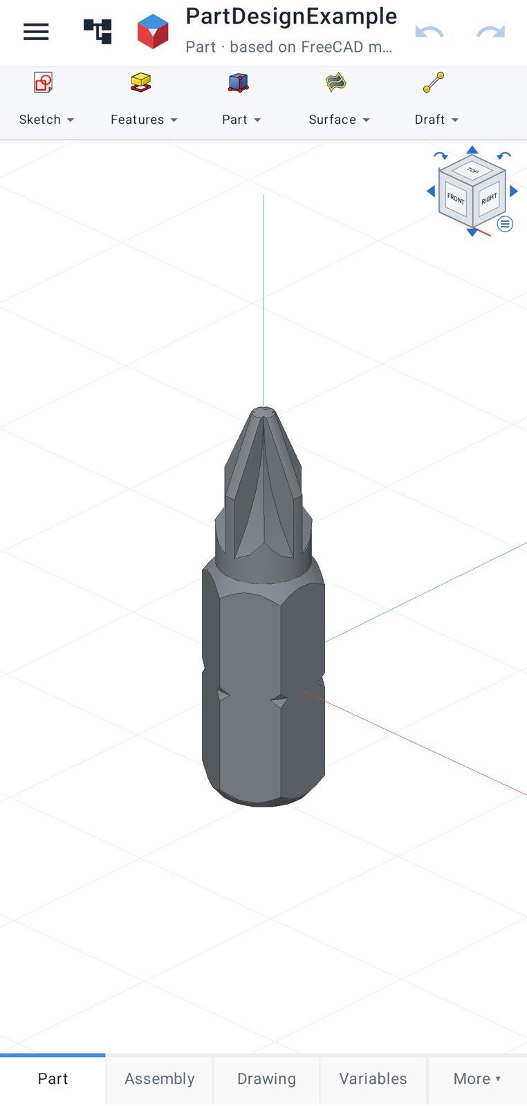 Full screen for the model